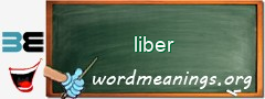 WordMeaning blackboard for liber
